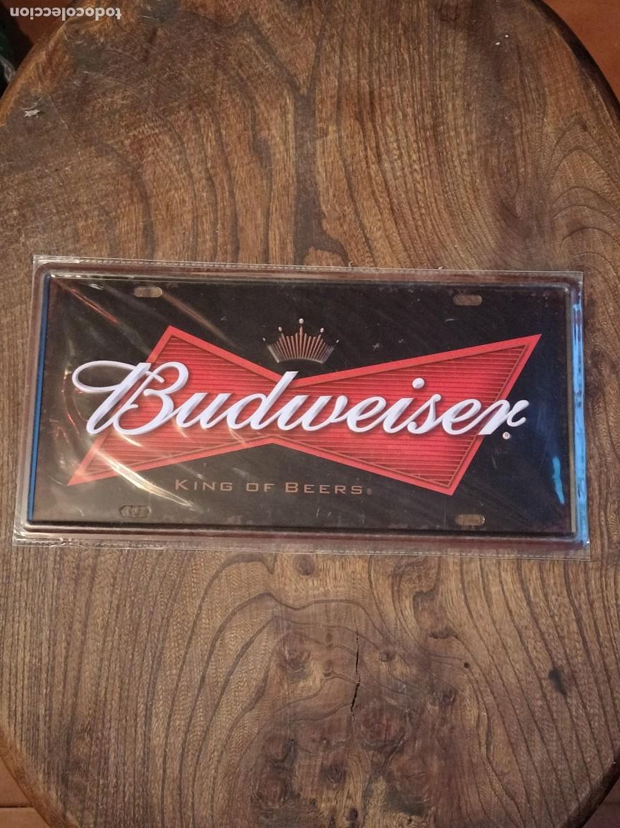 Carteles: Placa met&aacute;lica &rdquo;Budweiser&rdquo; - Foto 1