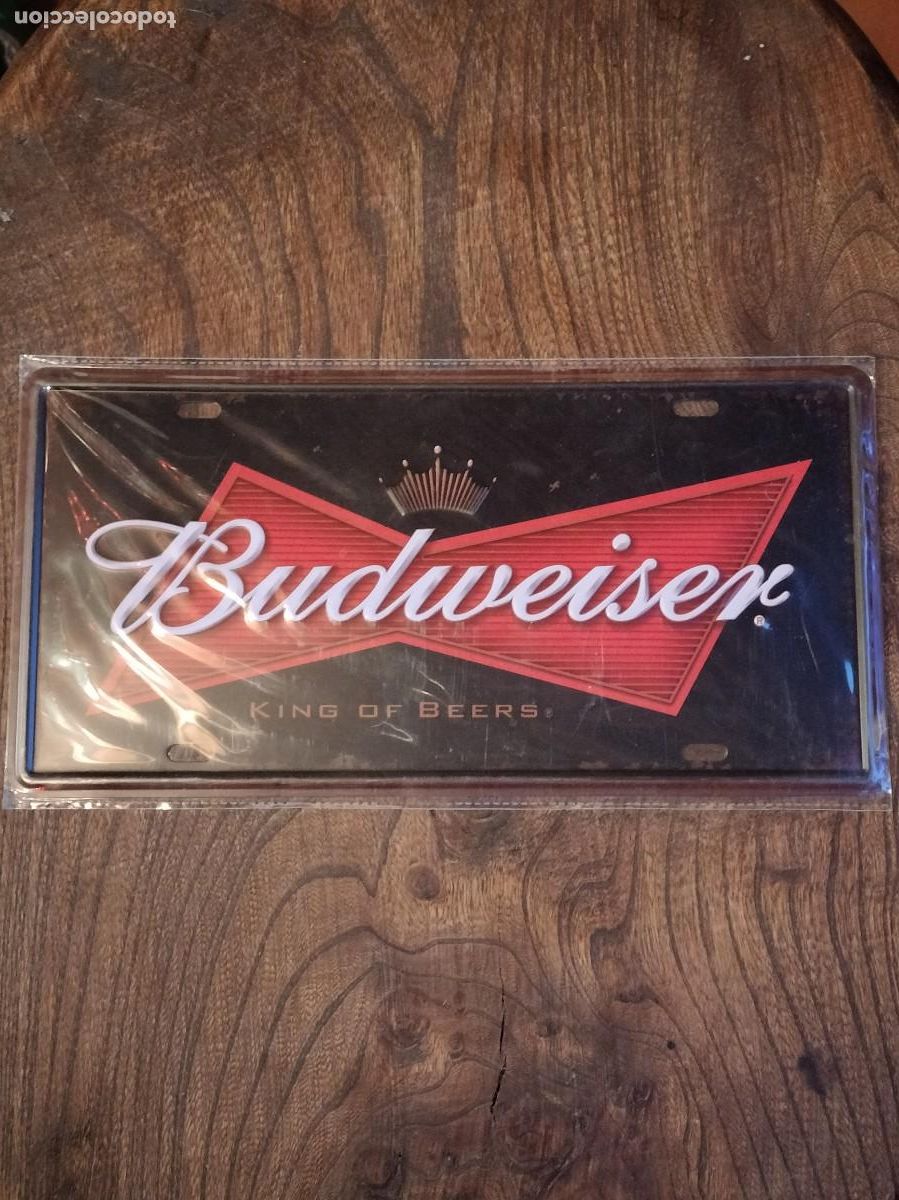 Carteles: Placa met&aacute;lica &rdquo;Budweiser&rdquo; - Foto 1