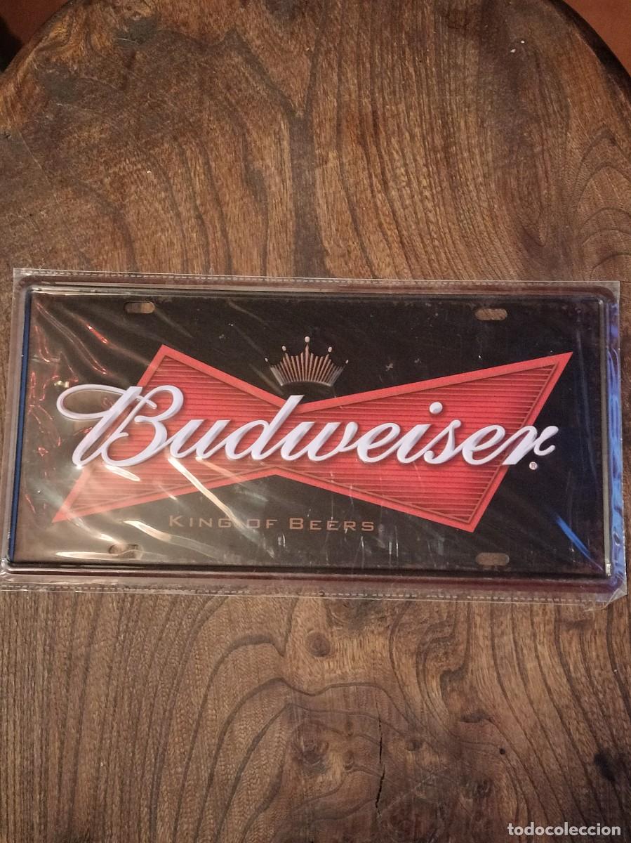 Carteles: Placa met&aacute;lica &rdquo;Budweiser&rdquo; - Foto 1