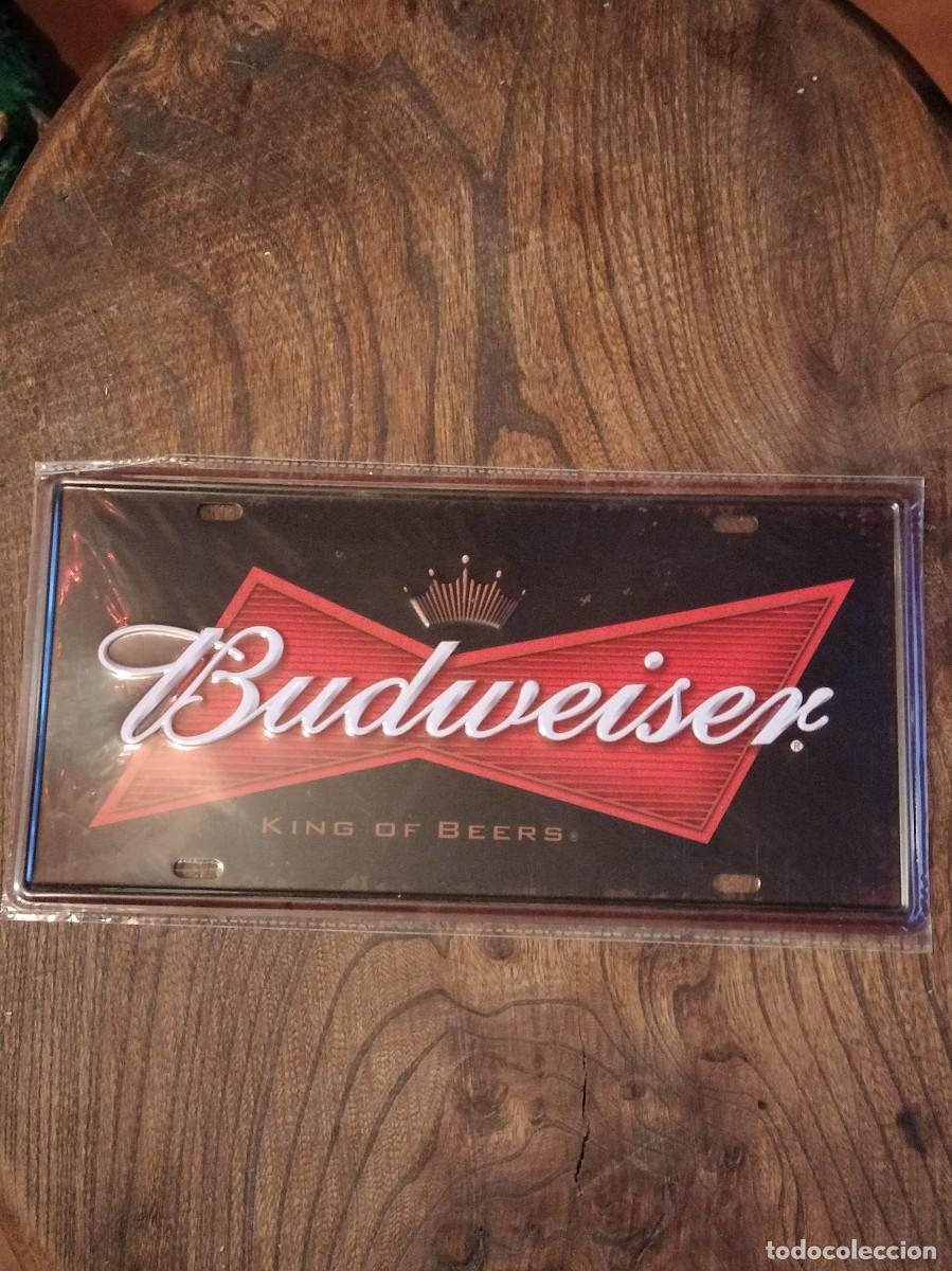 Carteles: Placa met&aacute;lica &rdquo;Budweiser&rdquo; - Foto 1