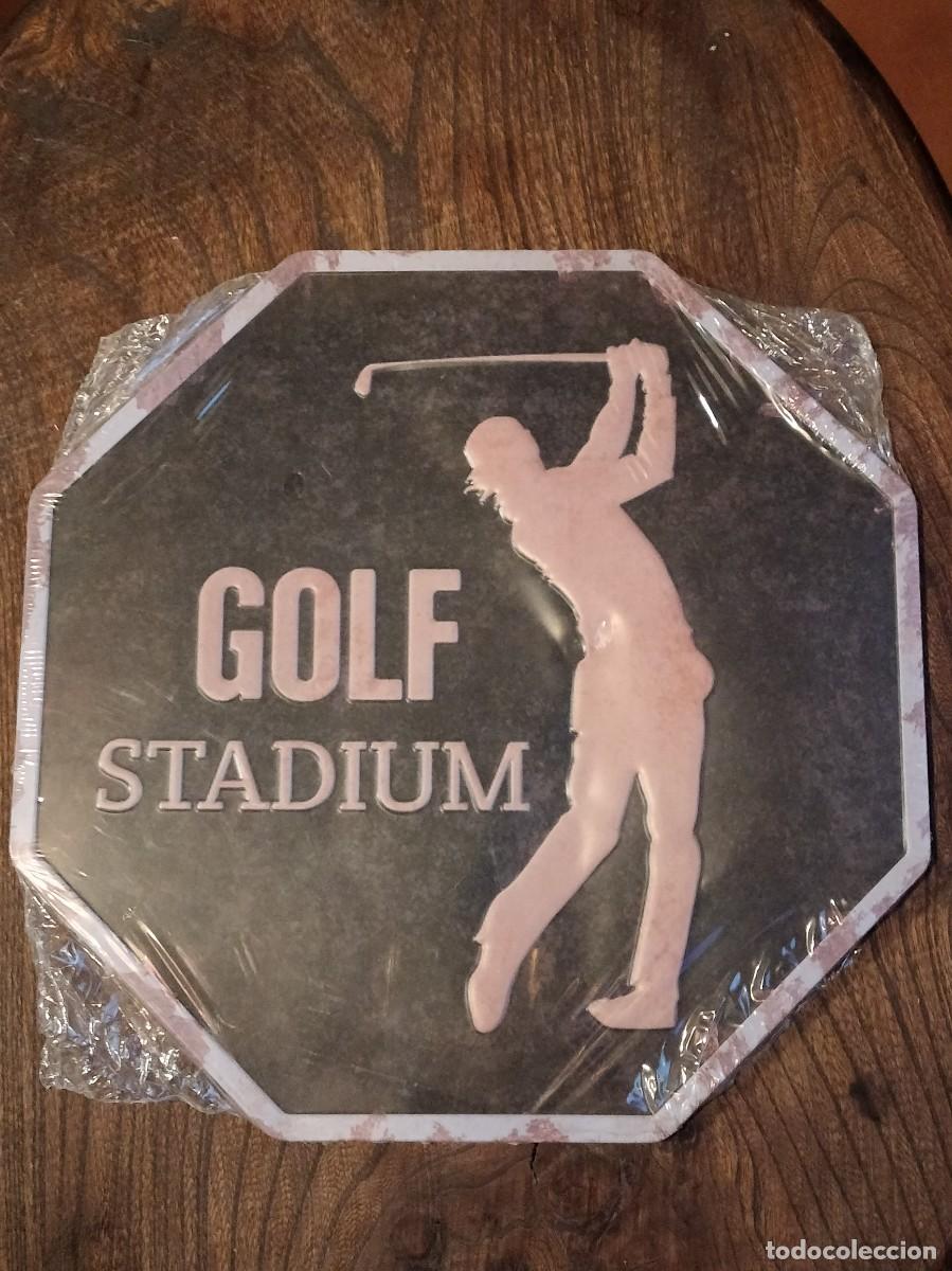 Carteles: Placa met&aacute;lica &rdquo;Golf Stadium&rdquo; - Foto 1