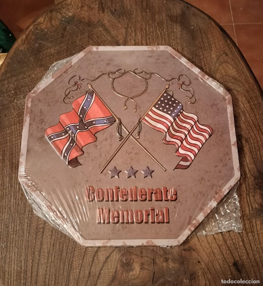 Carteles: Placa met&aacute;lica &rdquo;Confederate Memorial&rdquo; - Foto 1