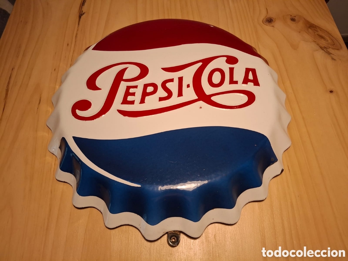 Carteles: Chapa esmaltada de Pepsi- Cola - Foto 2