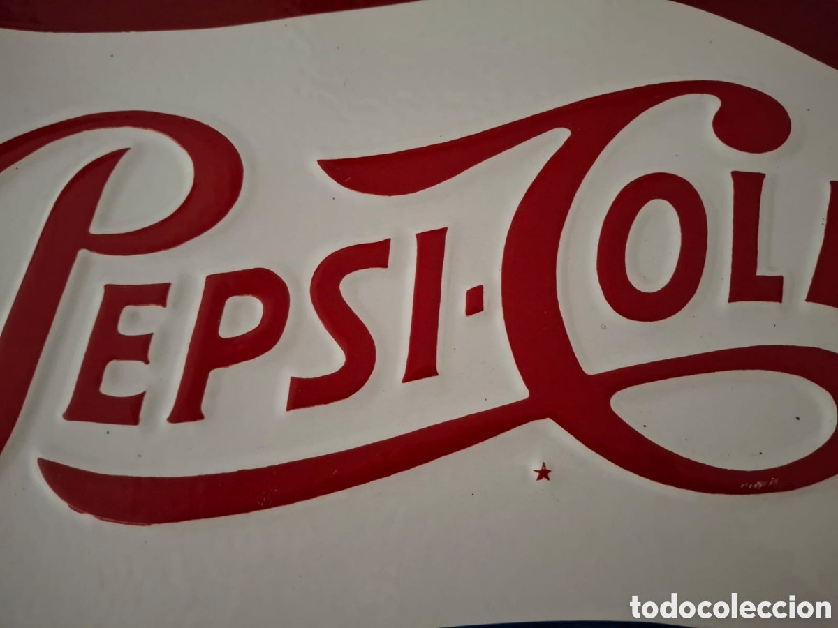 Carteles: Chapa esmaltada de Pepsi- Cola - Foto 4