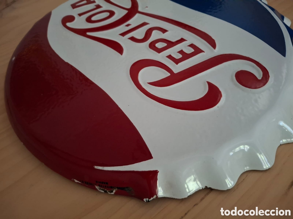 Carteles: Chapa esmaltada de Pepsi- Cola - Foto 5