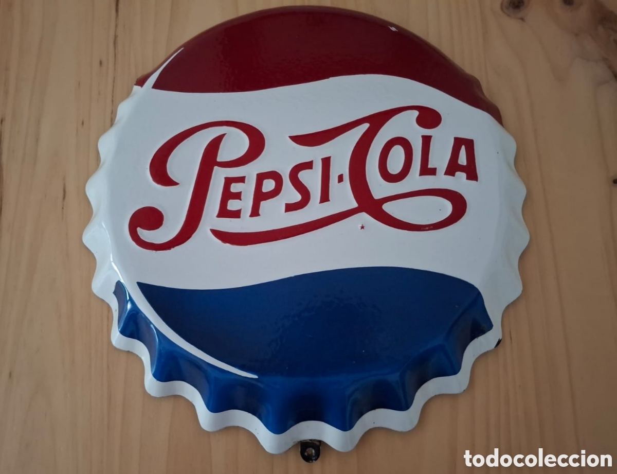 Carteles: Chapa esmaltada de Pepsi- Cola - Foto 1