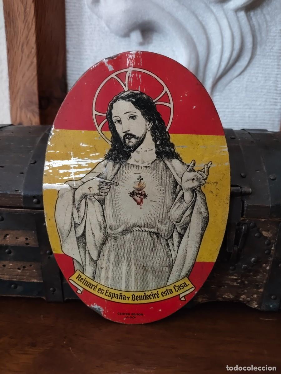 Carteles: Placa para puerta del Coraz&oacute;n de Jes&uacute;s. - Foto 1
