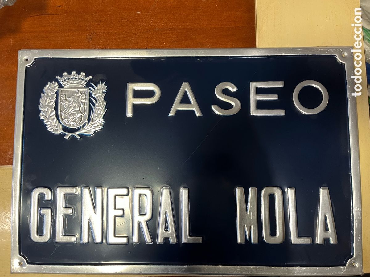 Carteles: PLACA , CHAPA , PASEO GENERAL MOLA , ZARAGOZA - Foto 1