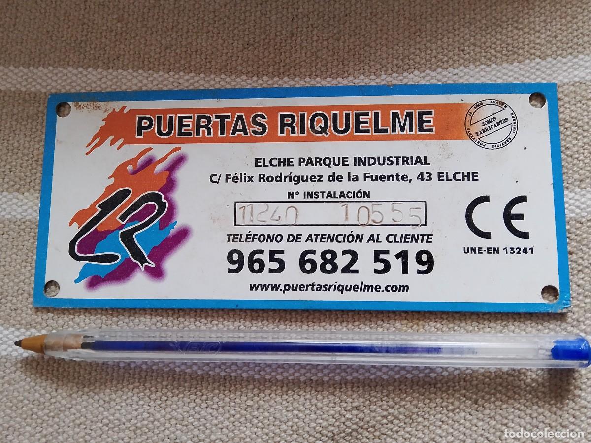 Carteles: Placa chapa puertas riquelme elche - Foto 2