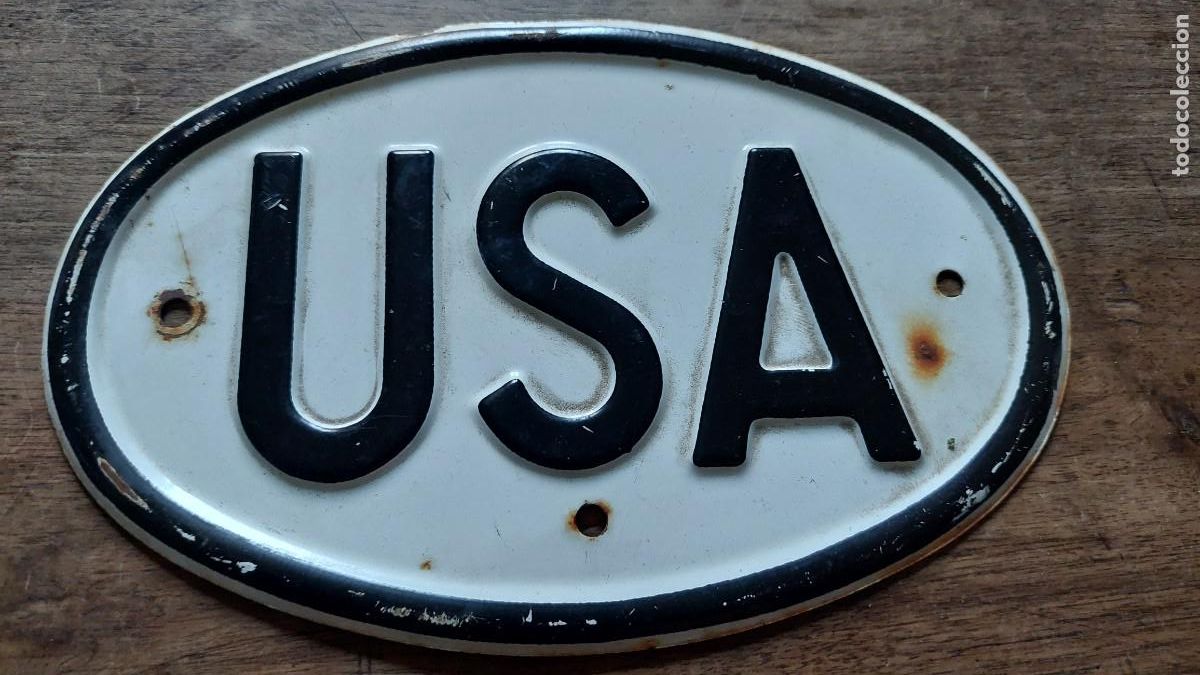 Carteles: Gran chapa placa USA - Foto 1