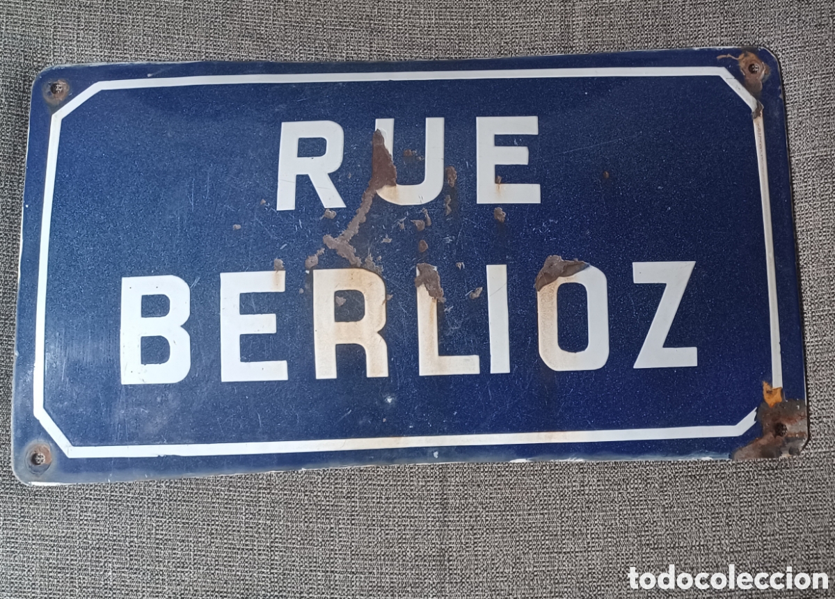Carteles: Placa Esmaltada Rue Berlioz - Foto 1