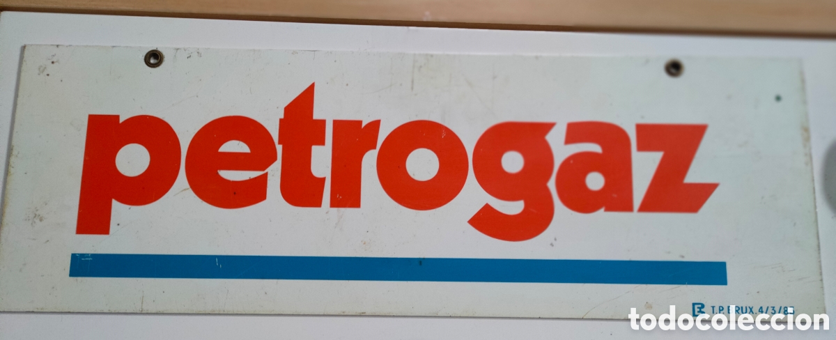 Plakate: PLACA.CARTEL DE PUBLICIDAD.LETRERO DE METAL ESMALTADO.DOBLE CARA.PRODUCIDO EN BELGICA.60X20 CM