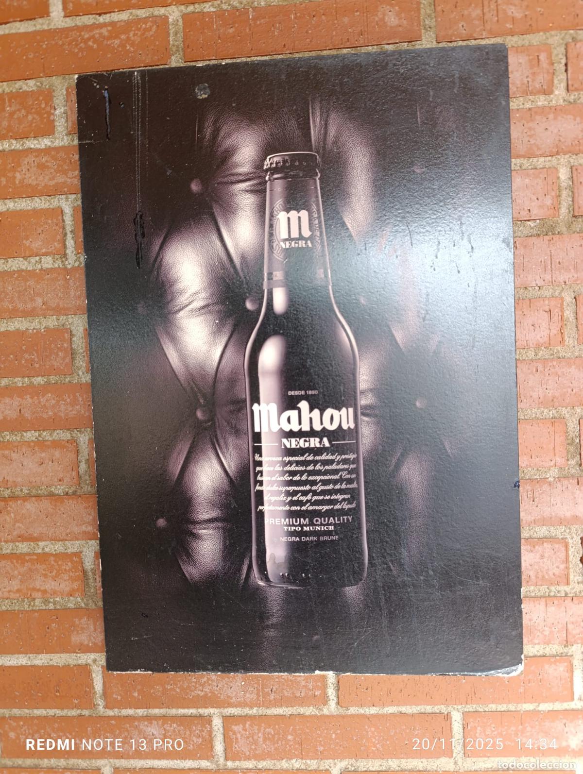 Carteles: CARTEL CERVEZA MAHOU NEGRA.