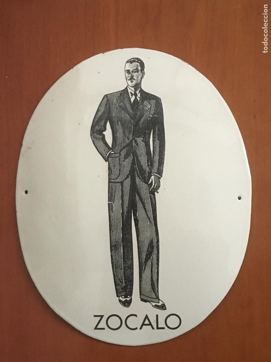 Posters: placa esmaltada original antigua zocalo