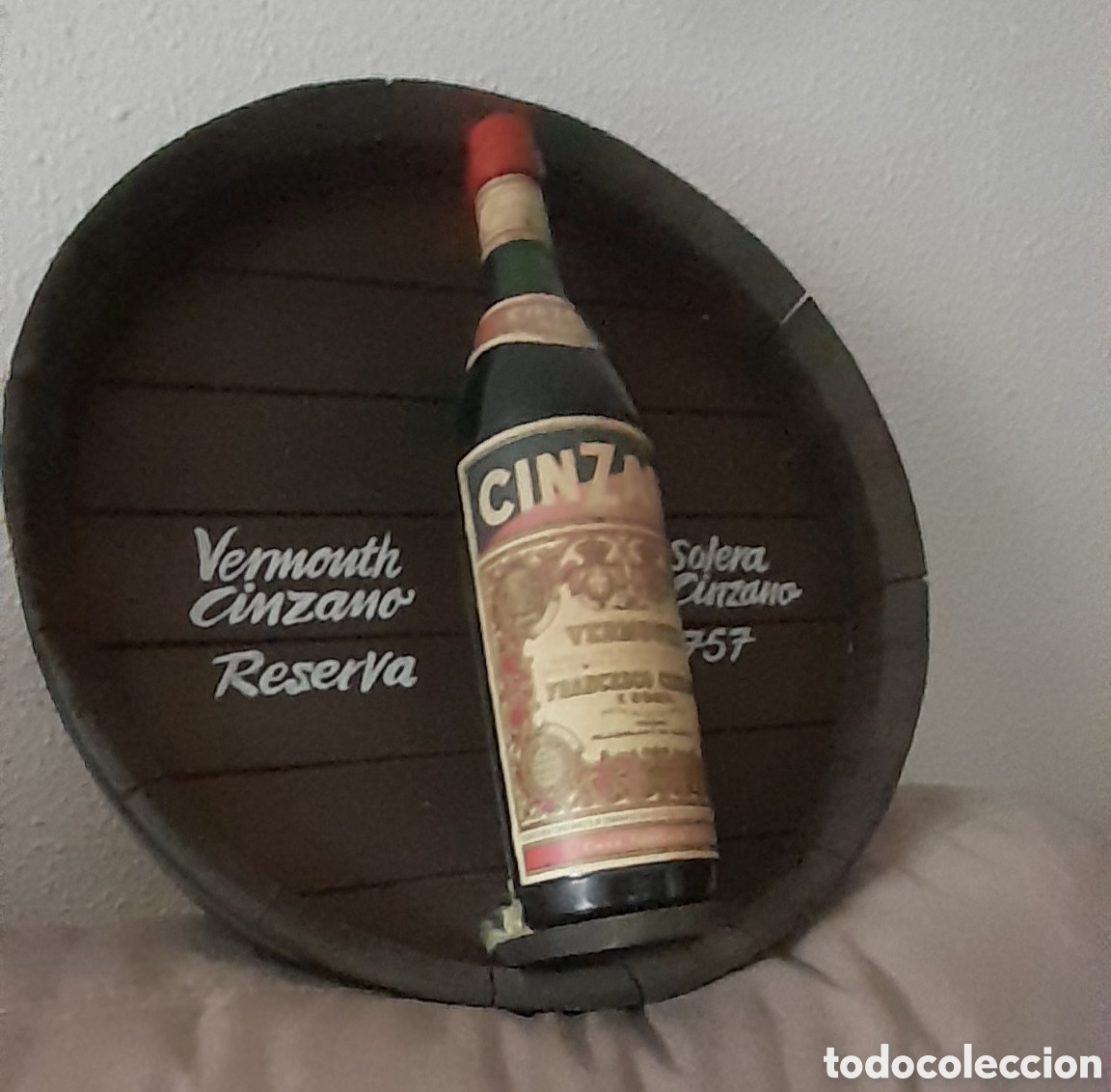 Carteles: Tapa barril con botella de vermut cinzano - Foto 8