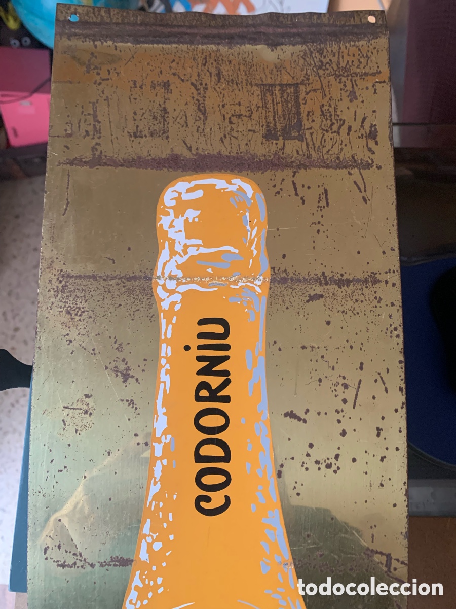 Carteles: GRAN CHAPA MET&Aacute;LICA DE CAVA CODORNIU. - Foto 3