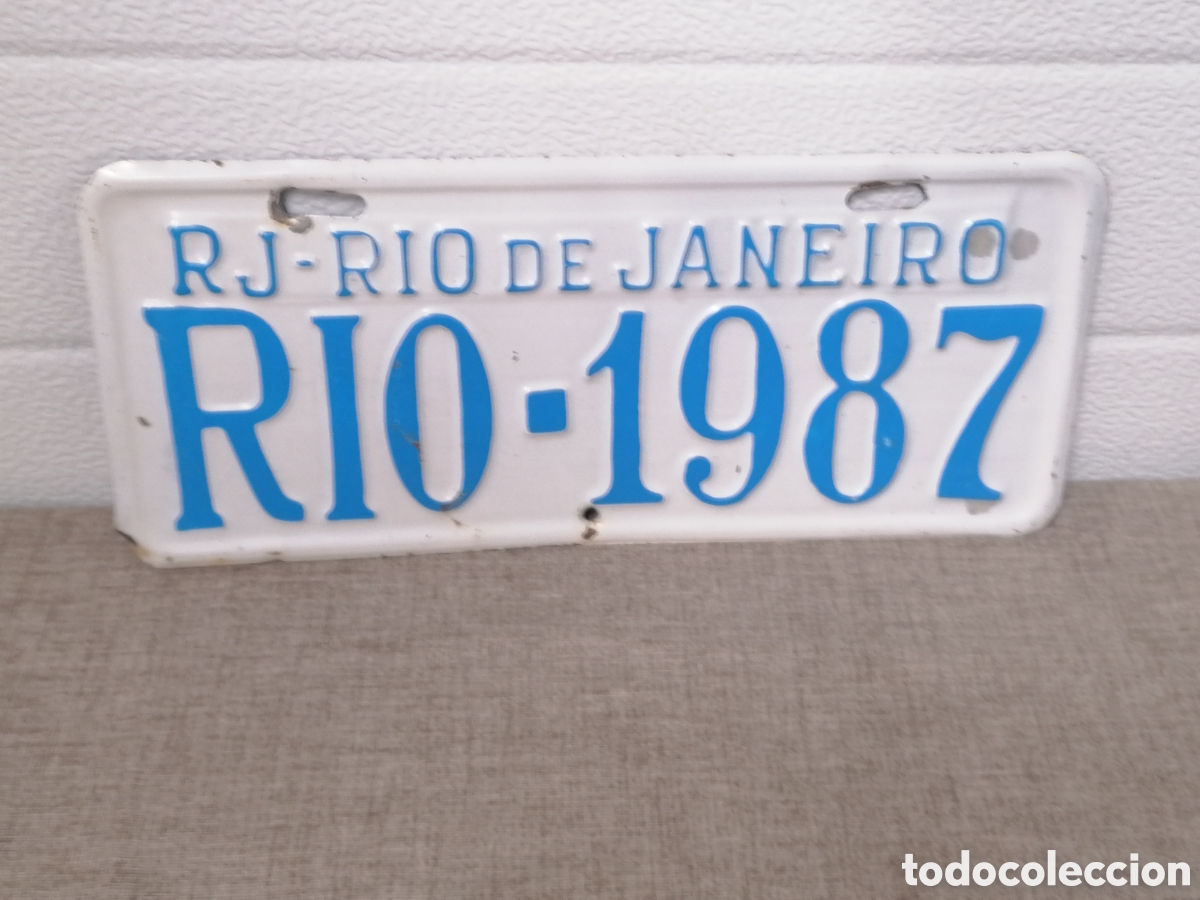 Carteles: Matricula de coche Rio de Janeiro 1987 - Foto 2