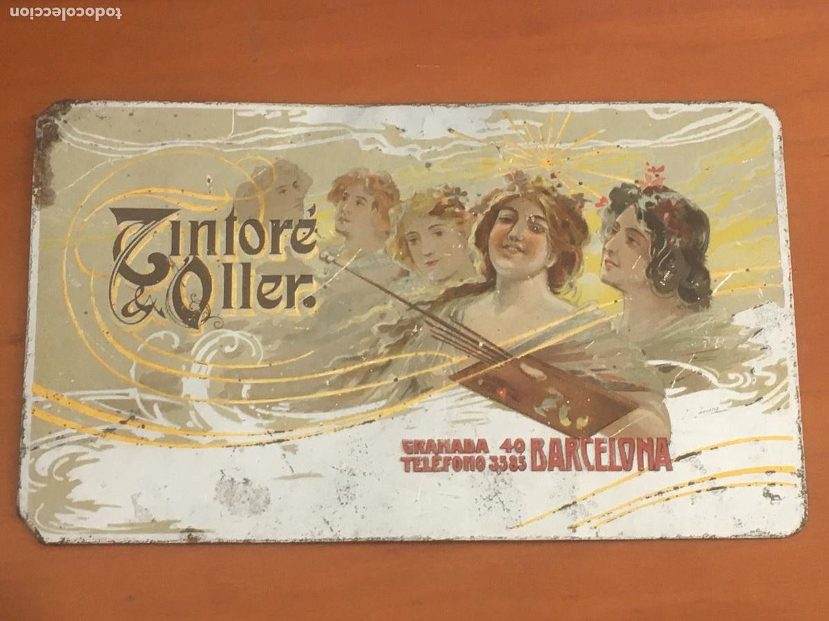 Posters: tintore & oller barcelona placa metalica publicidad original antigua