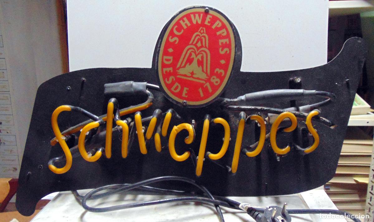 Carteles: LETRERO LUMINOSO SCHWEPPES NO FUNCIONA 65 CM