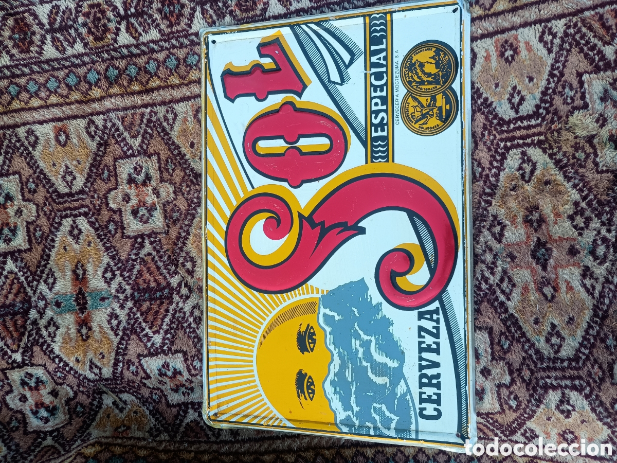 Carteles: Cartel cerveza sol hojalata