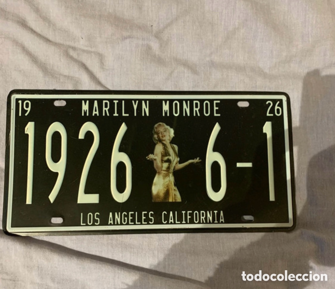 Affiches: Chapa metal Marilyn Monroe &ndash; estilo matr&iacute;cula americana