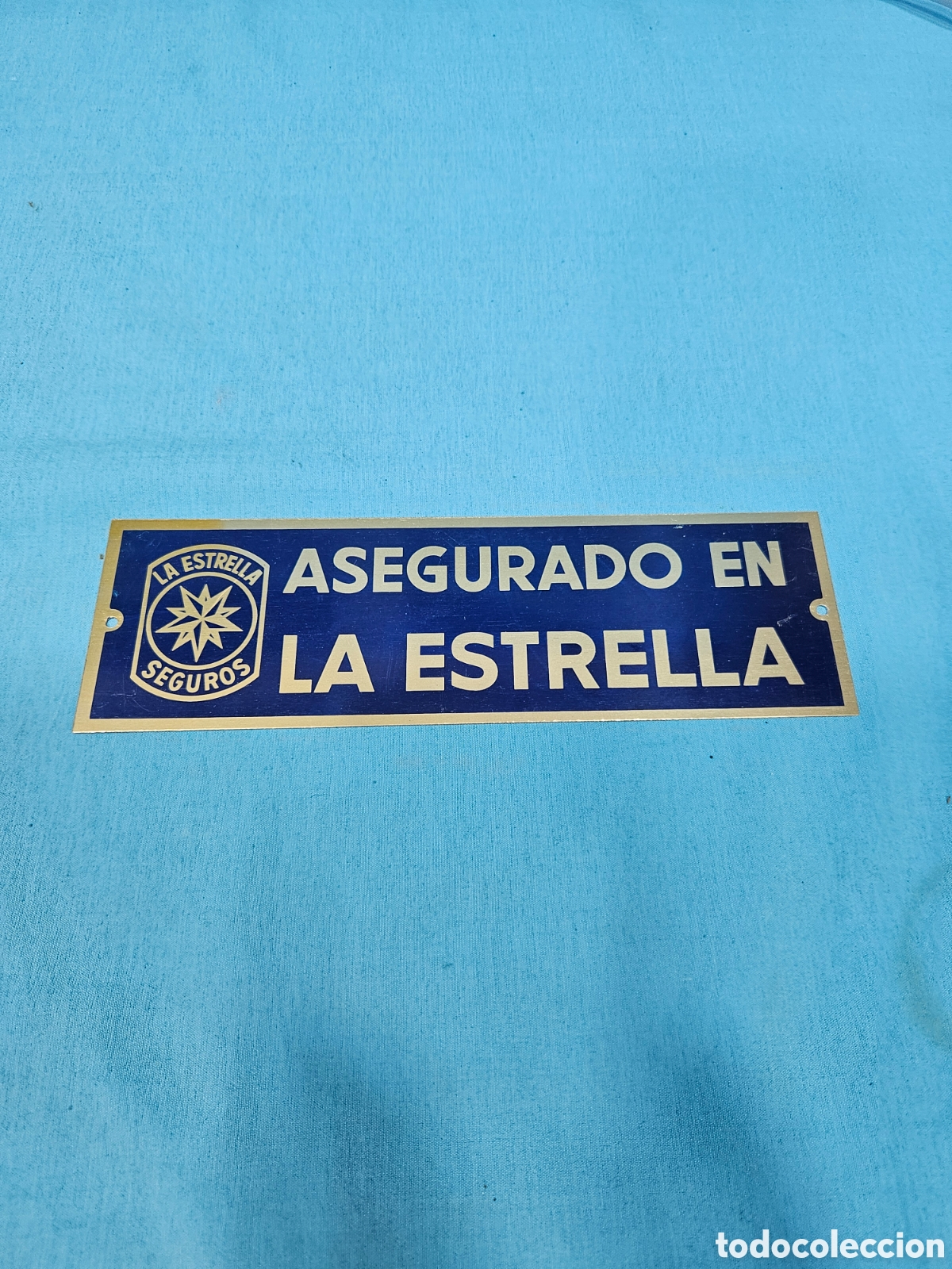 Carteles: PLACA METALICA PUBLICITARIA. LA ESTRELLA SEGUROS
