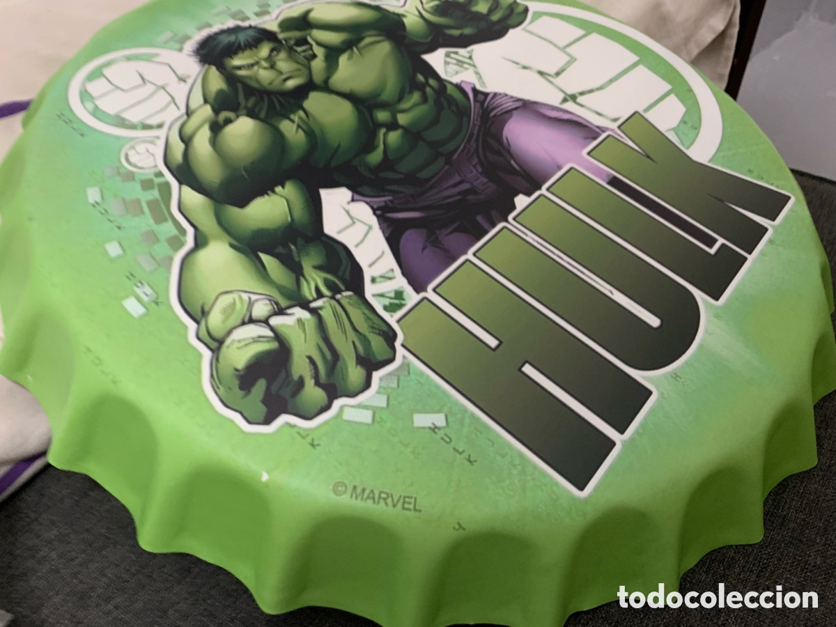 Carteles: Chapa Corona hulk Marvel 40 cm di&aacute;metro - Foto 3