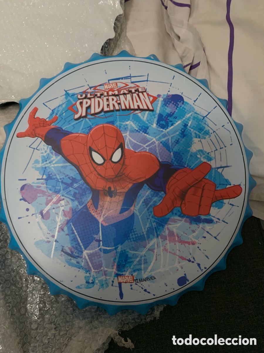 Carteles: Chapa corona spider Man Marvel 40 cm