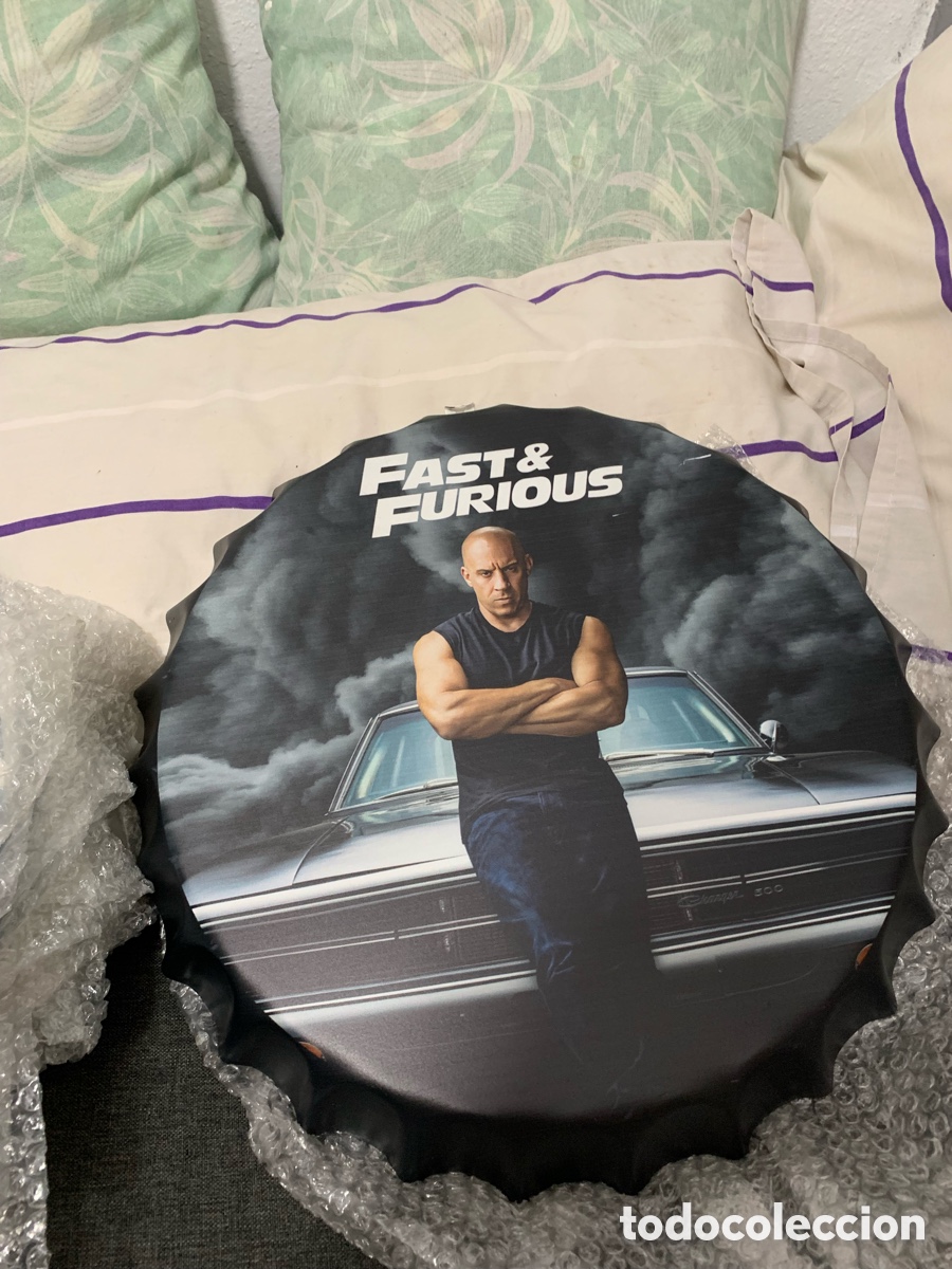 Carteles: Chapa corona vin diesel fast and Furious 40 cm