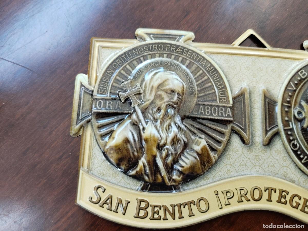 Carteles: Placa para Puerta. &rdquo;San Benito Protege mi Hogar!&rdquo; - Foto 3