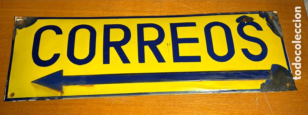 Carteles: PLACA ESMALTADA CORREOS