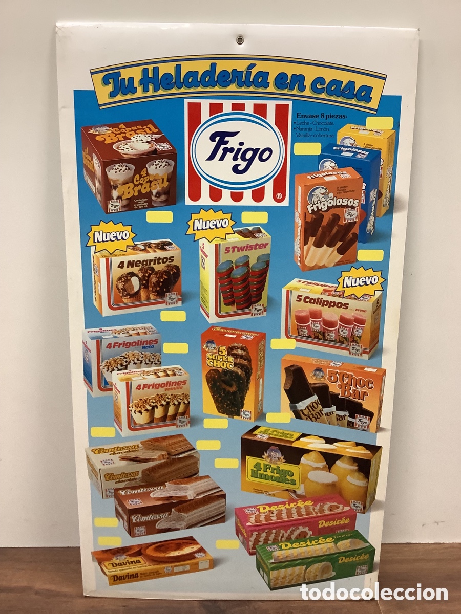 Carteles: FRIGO CARTEL DOBLE CARA A&Ntilde;OS 90