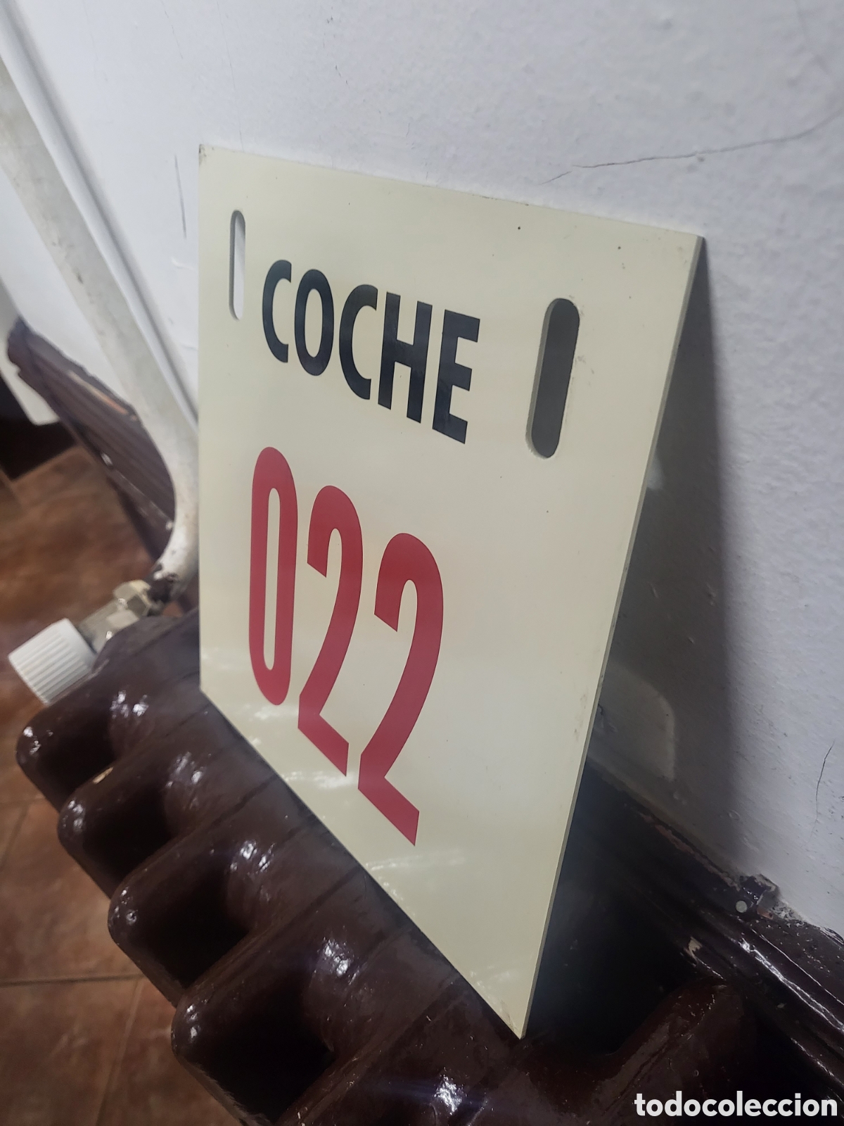 Carteles: Chapa esmalte numeraci&oacute;n trenes TER