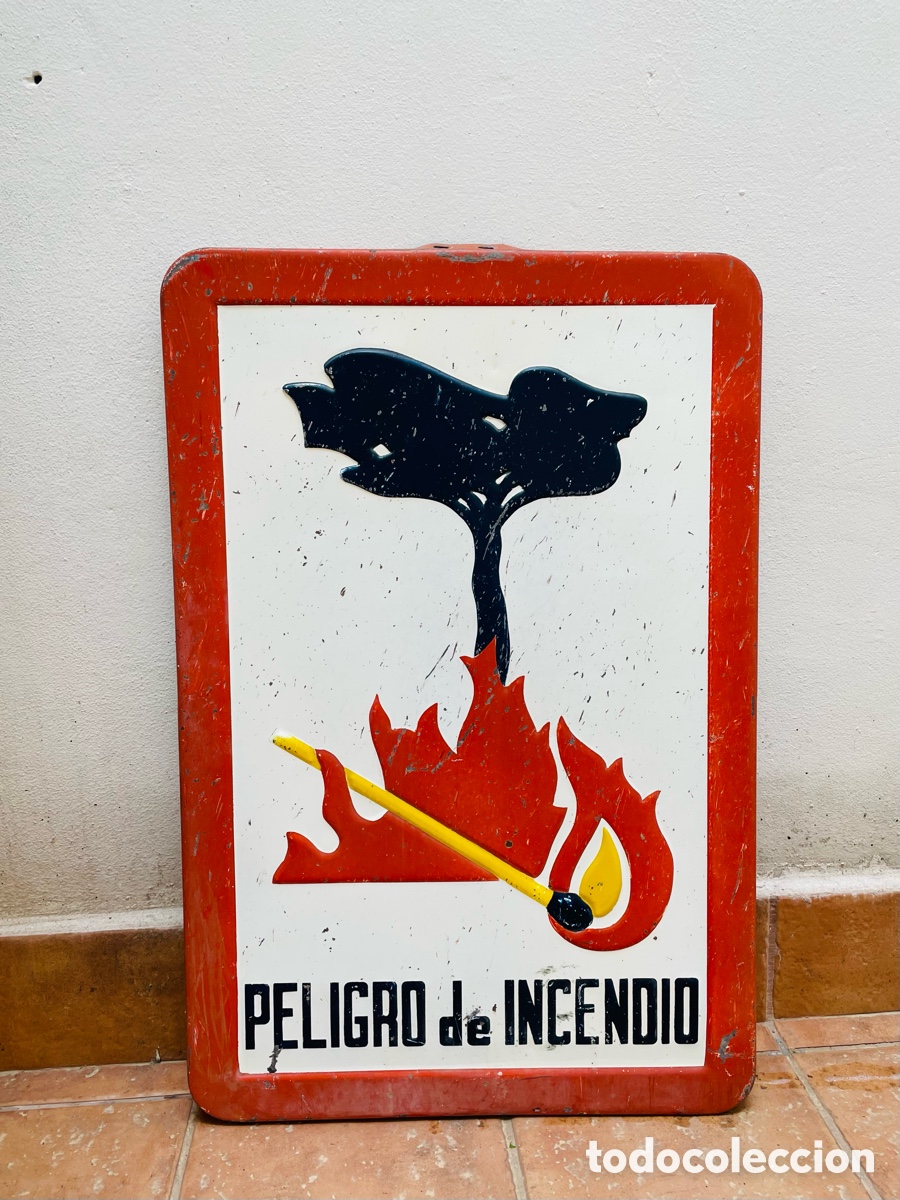 Carteles: Cartel chapa met&aacute;lica Peligro de Incendio