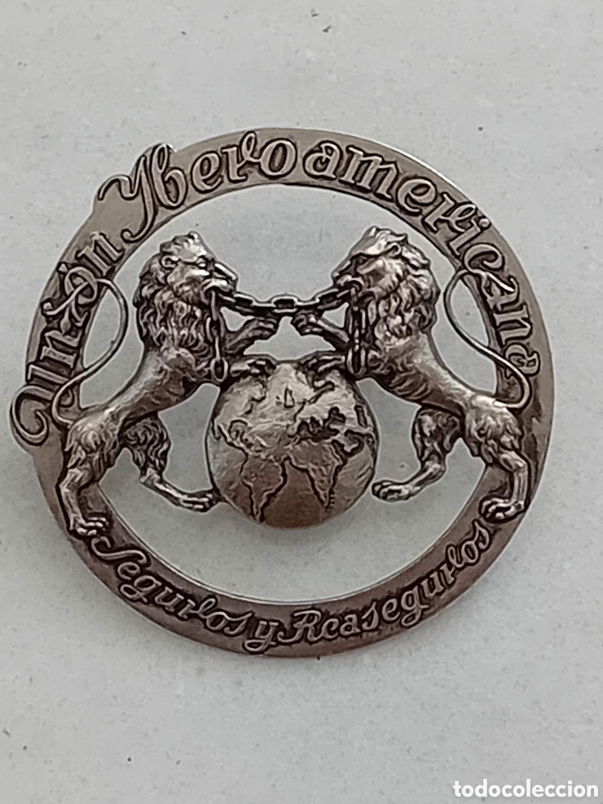 Carteles: ANTIGUA PLACA INSIGNIA UNION IBEROAMERICANA SEGUROS. NUEVA A ESTRENAR