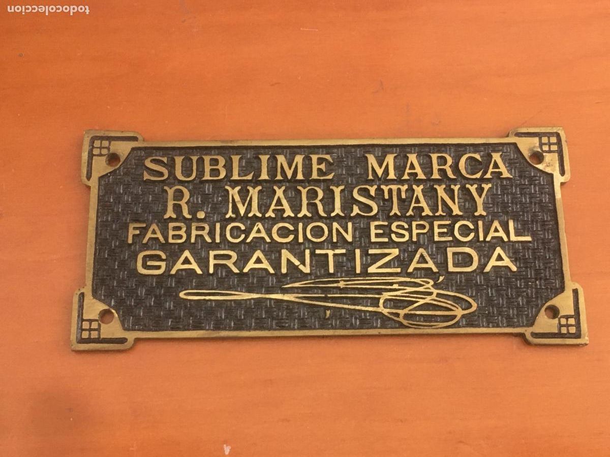 Carteles: R maristany sublime marca pianos placa metalica original antigua letras con relieve