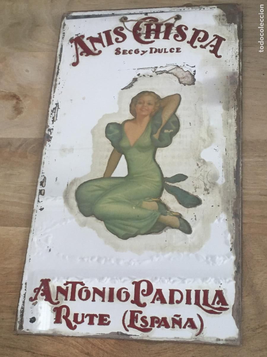 Carteles: anis chispa antonio padilla rute cordova cartel publicitario espejo litografiado muy antiguo
