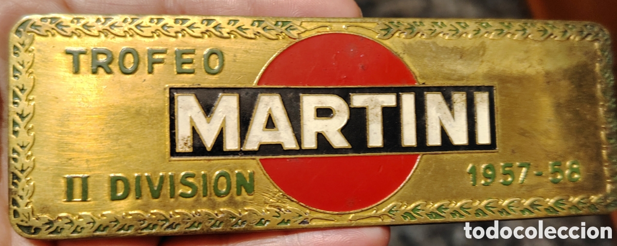 Carteles: Placa trofeo Martini II Division a&ntilde;os 57-58