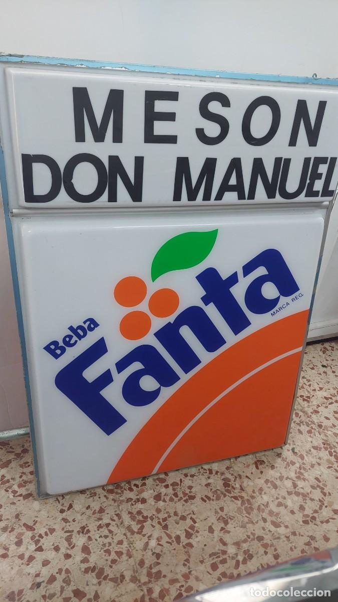 Carteles: Magn&iacute;fico gran cartel vintage de Fanta perfecto estado.