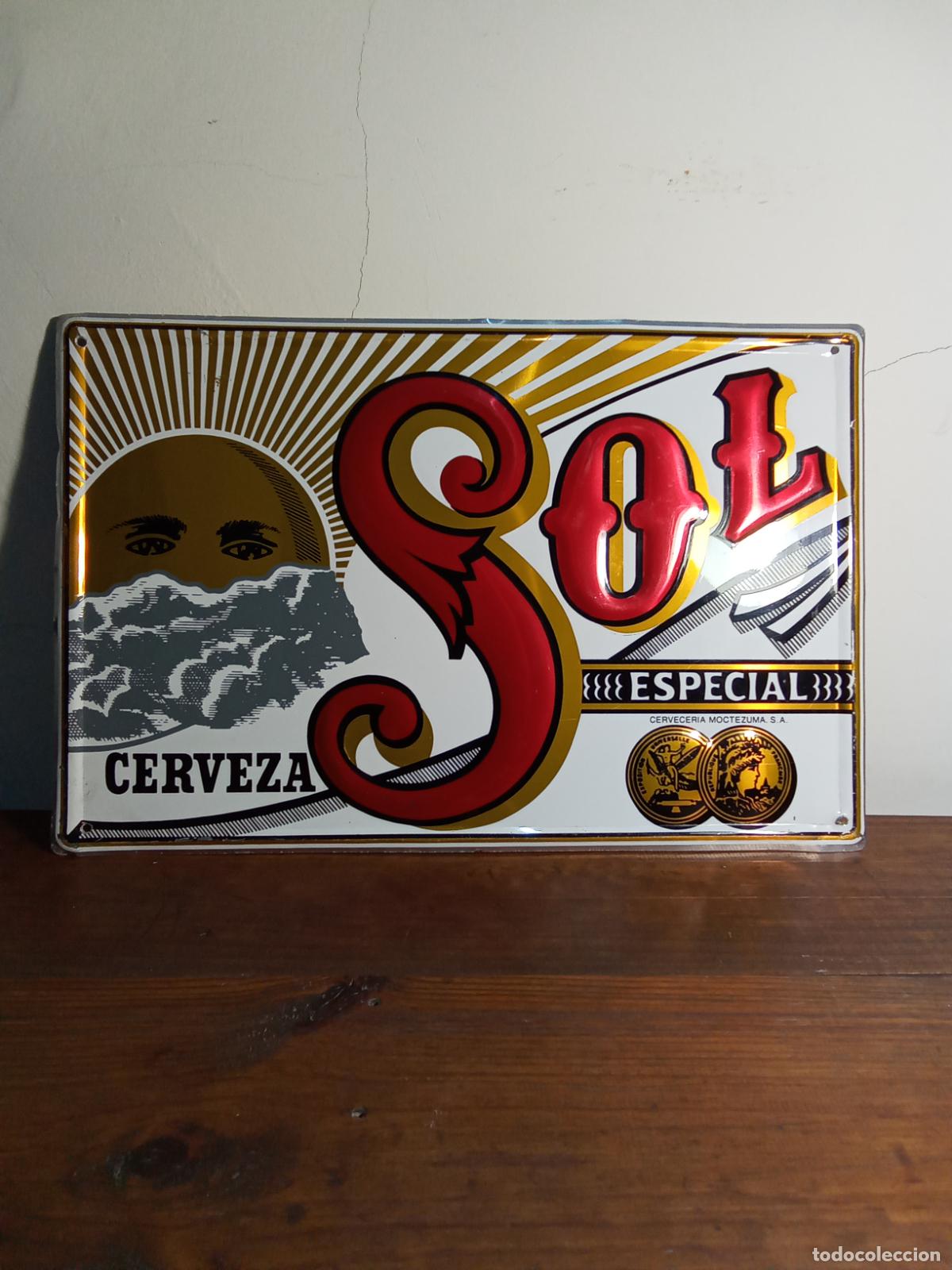 Carteles: PLACA ALUMINIO CERVEZA SOL - Foto 2
