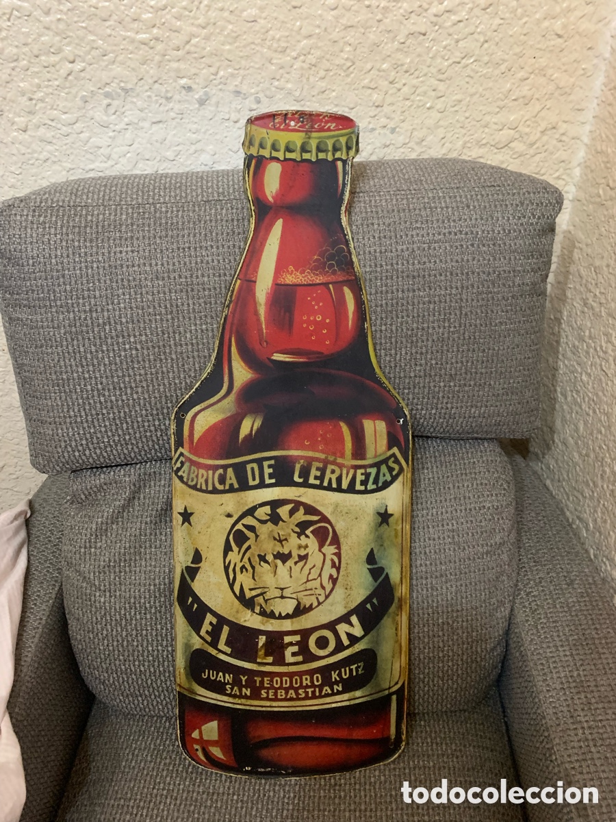 Plakate: Cerveza el le&oacute;n chapa publicidad cervezas el le&oacute;n