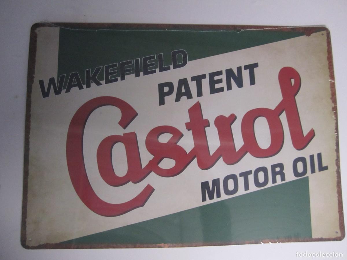 Affiches: chapa cartel castrol motor oil wakefield patent nuevo precintado