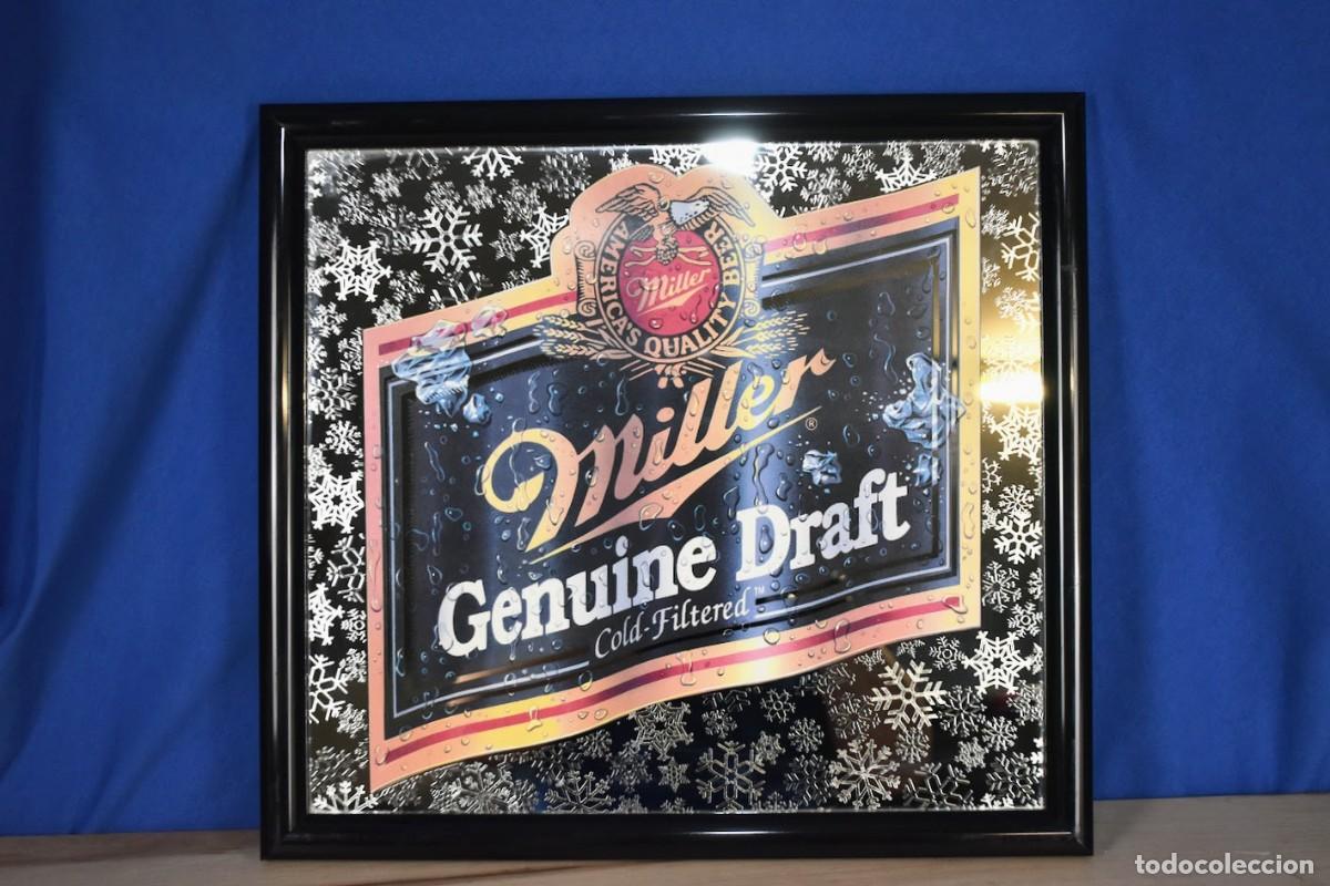Carteles: Cuadro espejo cerveza Miller USA
