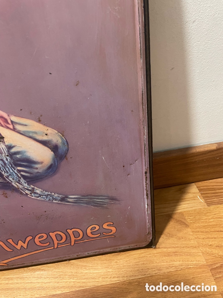 Carteles: CARTEL CHAPA SCHWEPPES CON MARCO DE MADERA - Foto 4