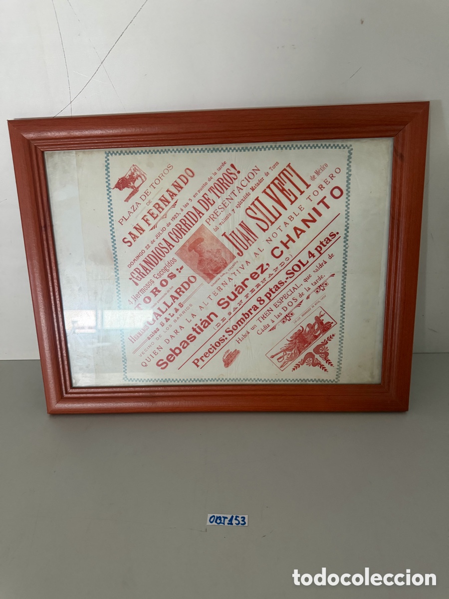 Plakate: Cartel &rdquo;Grandiosa Corrida de Toros&rdquo; en la Plaza de Toros de San Fernando.
