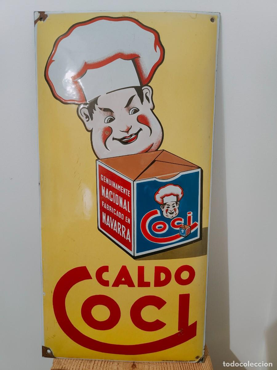 Carteles: Chapa placa esmaltada CALDO COCI - Foto 1
