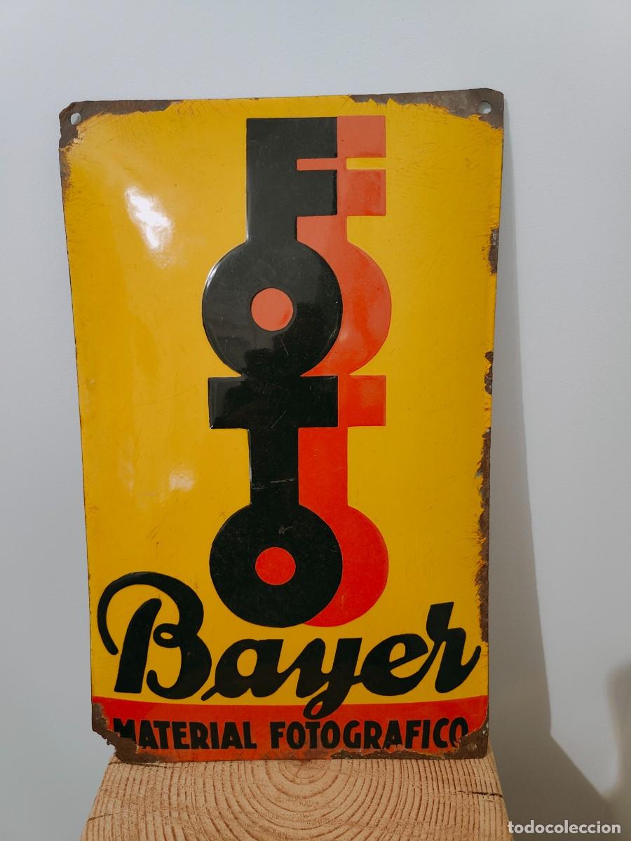 Carteles: Chapa placa esmaltada FOTO BAYER