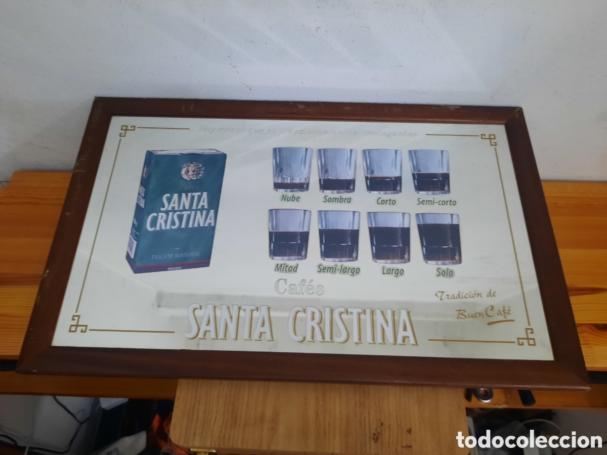 Carteles: CUADRO ESPEJO - CAF&Eacute;S DE M&Aacute;LAGA - SANTA CRISTINA