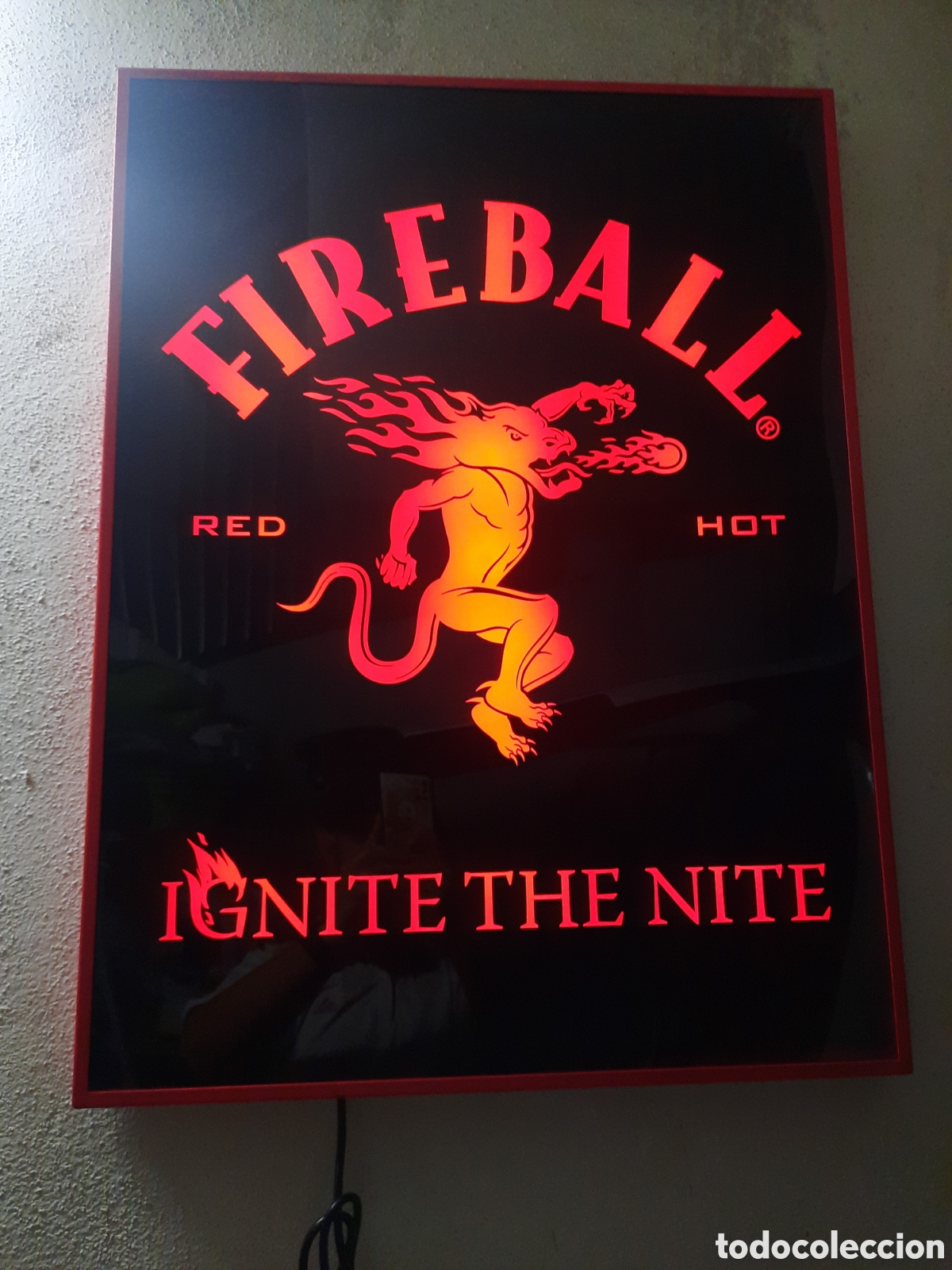 Carteles: CUADRO LUMINOSO - WHISKY FIREBALL RED HOT