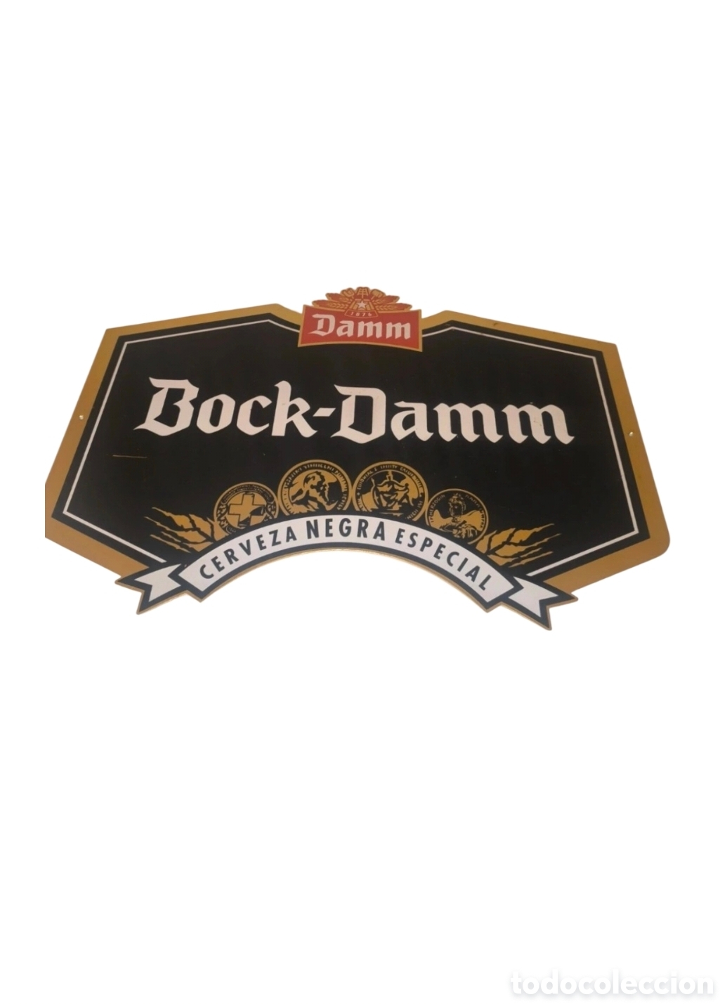 Carteles: Chapa met&aacute;lica vintage bock damm